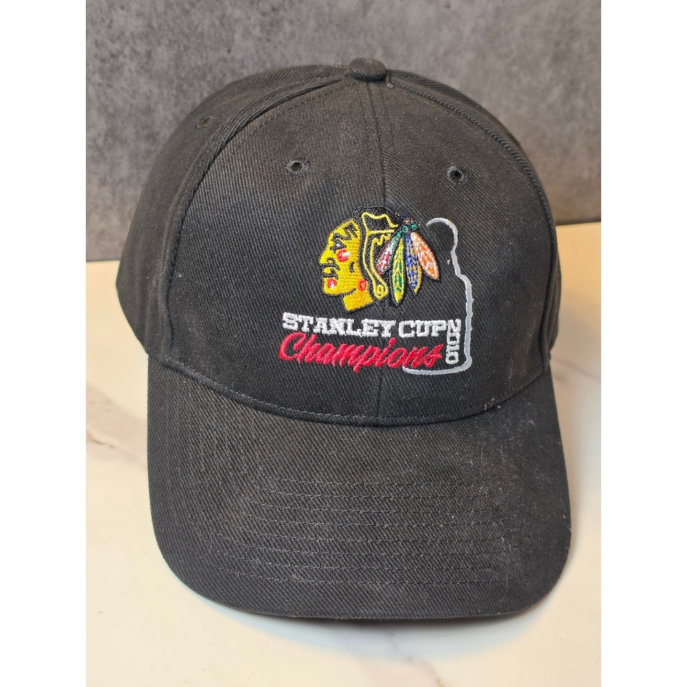 Chicago Blackhawks 2010 Stanley Cup Champions Hat Black Fan Favorite OSFA NHL‎